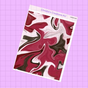 crimson swirl - Full Weekly Kit, Vertical Planner Sticker Kit, Functional Stickers, A La carte, Build a kit