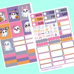 cute halloween - Sticker Planner Kit, Mini Sticker Kit, Standard Vertical Kit, Planner Stickers, B6 Sticker Kit