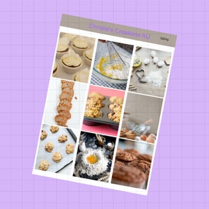 baking - Full Weekly Kit, Vertical Planner Sticker Kit, Functional Stickers, A La carte, Build a kit