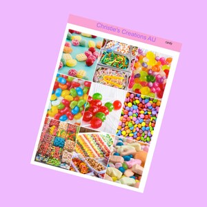 candy - Full Weekly Kit, Vertical Planner Sticker Kit, Functional Stickers, A La carte, Build a kit