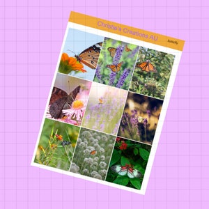 motyl - Pełny zestaw tygodniowy, zestaw naklejek do pionowego planera, naklejki funkcjonalne, a la carte, zbuduj zestaw