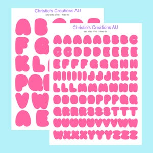 bubble letters - Multi Colour, Functional, Mini Icons, Small Icons, Planner Sticker Icons, Planner Icons
