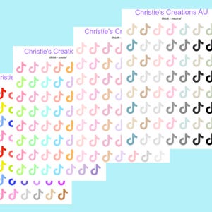 tiktok icons - Multi Colour, Functional, Mini Icons, Small Icons, Planner Sticker Icons, Planner Icons