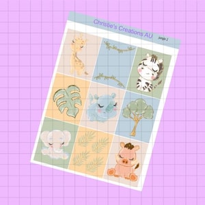 jungle 2 - Full Weekly Kit, Vertical Planner Sticker Kit, Functional Stickers, A La carte, Build a kit