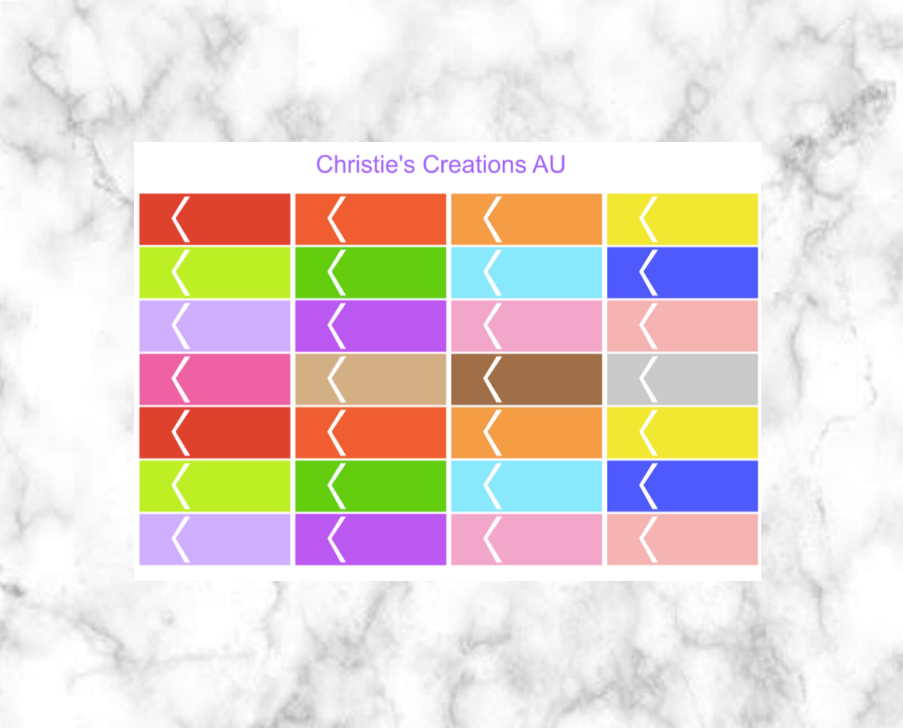 Quarter Box With Flags Functional Stickers, Planner Stickers, Rainbow ...