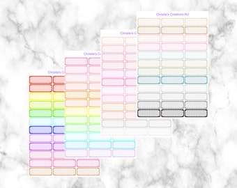 Runde Viertelbox mit Strichen - Funktionale Aufkleber, Planer Aufkleber, Regenbogen, Pastell, Farbcodeaufkleber, Organisationsempfehlung, Viertelbox