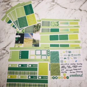 St Patrick’s Day - Full Weekly Kit, Vertical Planner Sticker Kit, Functional Stickers, A La carte, Build a kit