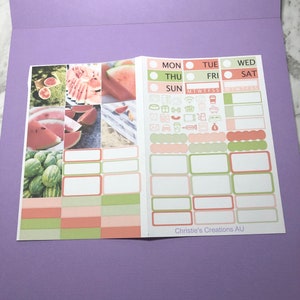 Watermelon - Sticker Planner Kit, Mini Sticker Kit, Standard Vertical Kit, Planner Stickers, B6 Sticker Kit