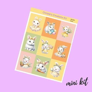 entzückende Ostern - Mini Kit, Vertikale Planer Aufkleber Kit, Funktionale Aufkleber, A La Carte, Bau ein Kit