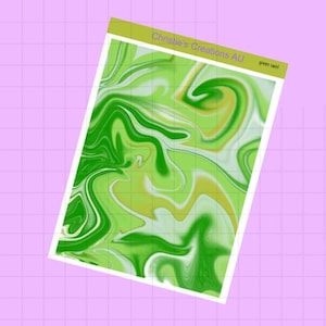 green swirl - Full Weekly Kit, Vertical Planner Sticker Kit, Functional Stickers, A La carte, Build a kit