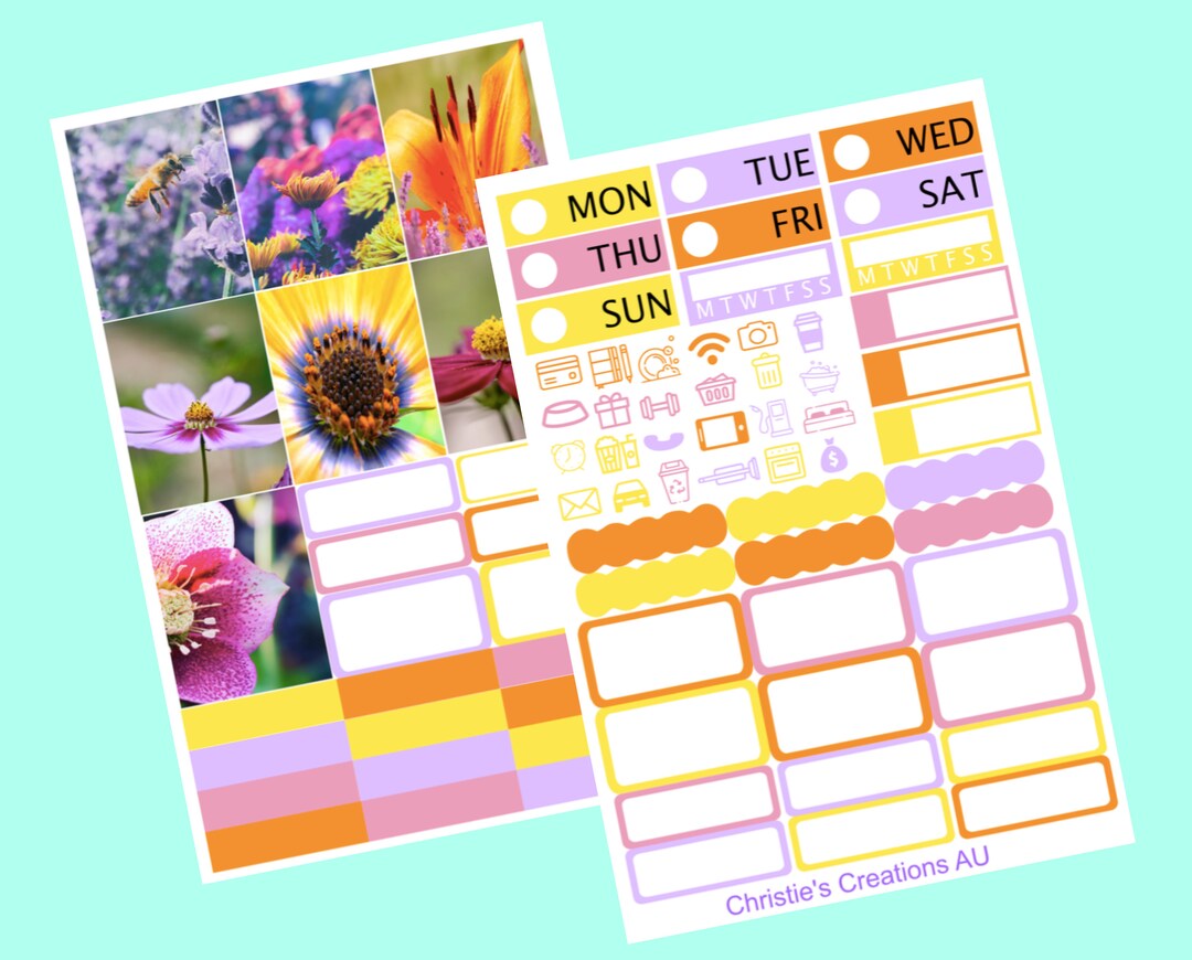 Bees - Sticker Planner Kit, Mini Sticker Kit, Standard Vertical Kit ...