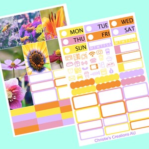 Bienen - Aufkleber Planner Kit, Mini Sticker Kit, Standard Vertikal Kit, Planer Aufkleber, B6 Sticker Kit
