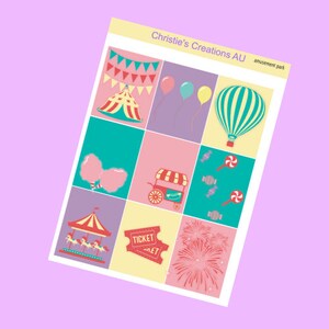 amusement park - Full Weekly Kit, Vertical Planner Sticker Kit, Functional Stickers, A La carte, Build a kit