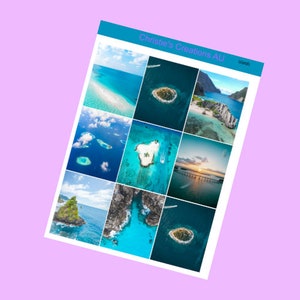 islands - Full Weekly Kit, Vertical Planner Sticker Kit, Functional Stickers, A La carte, Build a kit