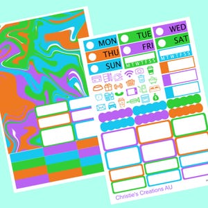 bright 90 - Sticker Planner Kit, Mini Sticker Kit, Standard Vertical Kit, Planner Stickers, B6 Sticker Kit