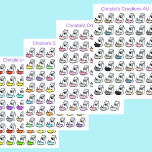 cereal breakfast icons - Multi Colour, Functional, Mini Icons, Small Icons, Planner Sticker Icons, Planner Icons