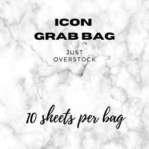 icon sheet grab bag, mystery grab bag, sticker set, planner stickers, bullet journal