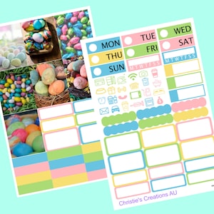 easter eggs - Sticker Planner Kit, Mini Sticker Kit, Standard Vertical Kit, Planner Stickers, B6 Sticker Kit