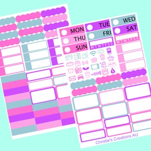 funky - Sticker Planner Kit, Mini Sticker Kit, Standard Vertical Kit, Planner Stickers, B6 Sticker Kit