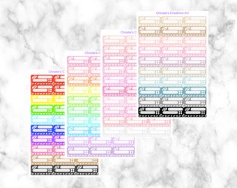 Afterpay quarter boxes -  Functional Stickers, Planner Stickers, Rainbow, Pastel, Colour Coding Stickers, Organisational