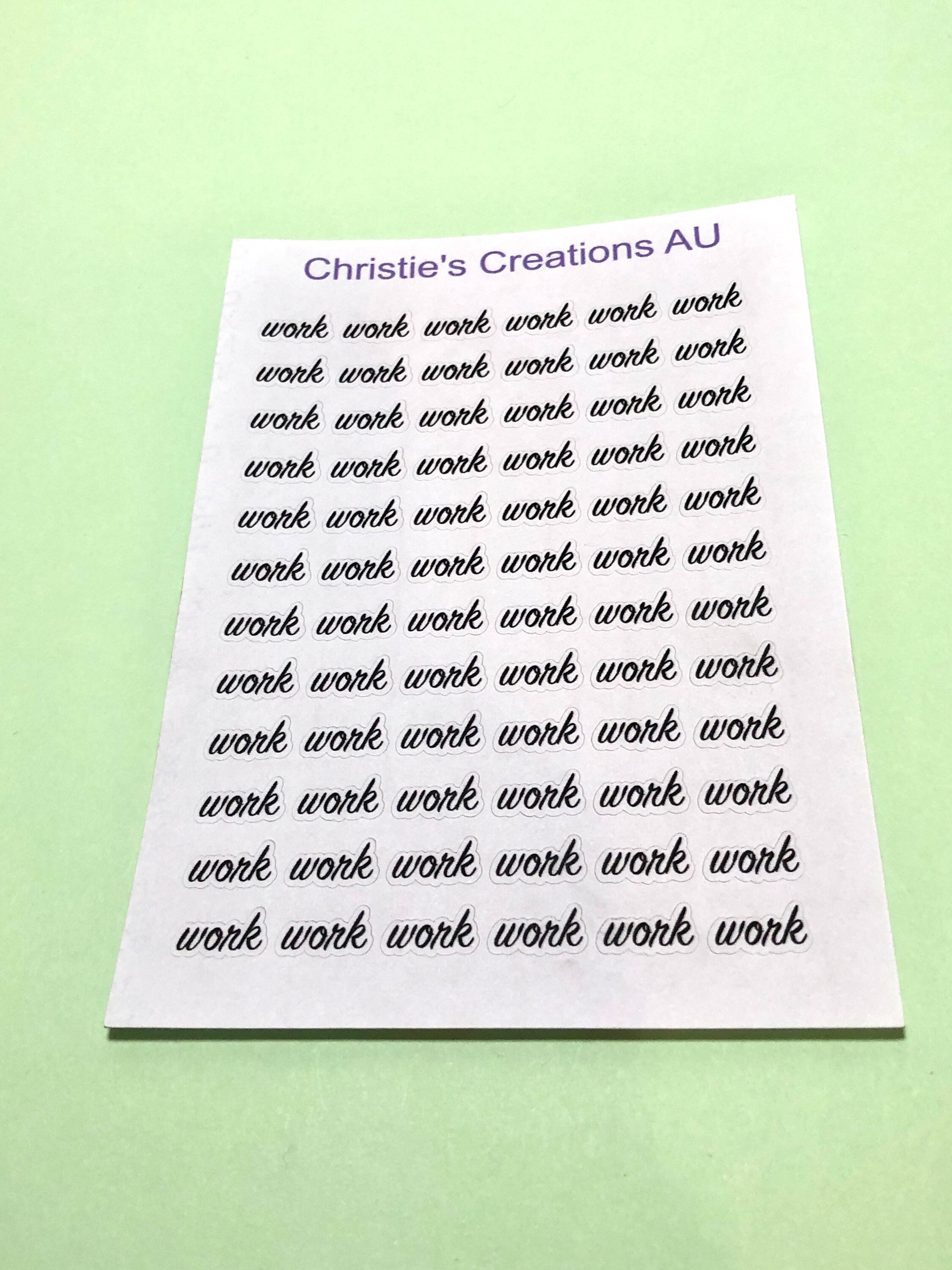 Scrapbooking Script Stickers Word Sticker Small Text rates script