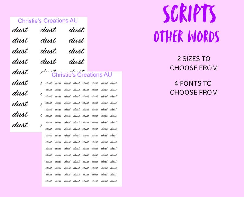 Other Scripts - Mini Script, Word Sticker, Functional, Small Text ...