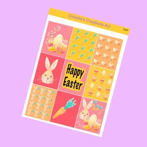 Kit de vista semanal de Pascua, kit de planificador, kit de pegatinas, kit de pegatinas semanales, planificador de nubes, planificador de inserción, Kikki K, planificador vertical