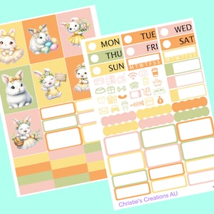 adorable easter - Sticker Planner Kit, Mini Sticker Kit, Standard Vertical Kit, Planner Stickers, B6 Sticker Kit