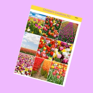 tulips - Full Weekly Kit, Vertical Planner Sticker Kit, Functional Stickers, A La carte, Build a kit