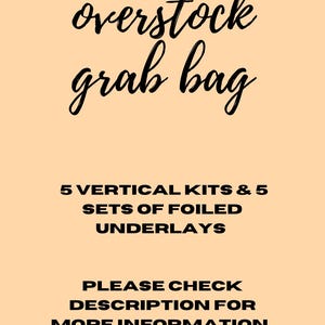 Vertical kits and underlays grab bag, mystery grab bag, sticker set, planner stickers, bullet journal