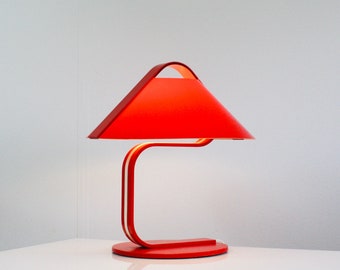 A red desk lamp by Brylle & Jacobsen for Quality Systems Denmark | 1970s