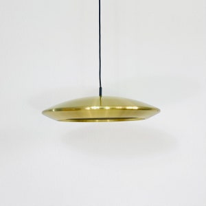 A classic Danish 1960s brass pendant light by Hammerborg for Fog & Mørup