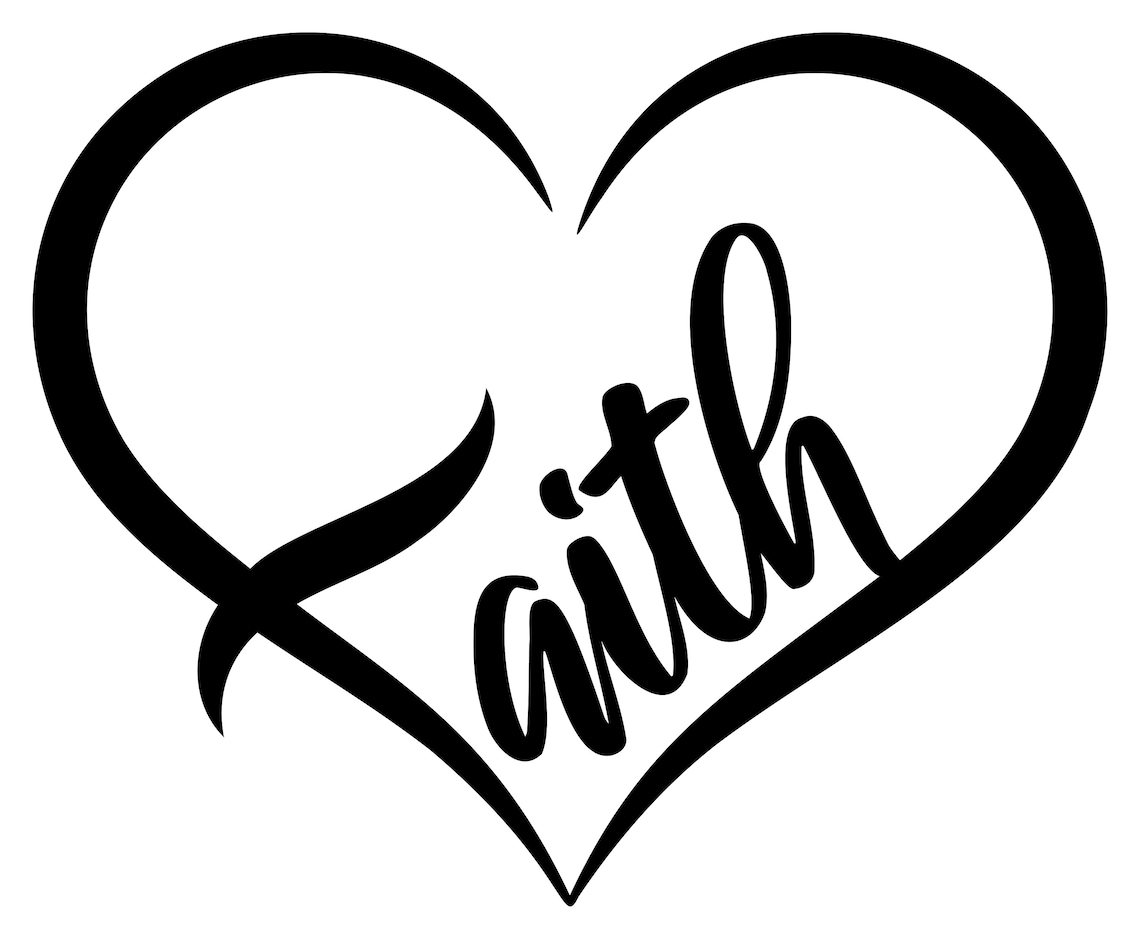 Faith svg faith heart svg religious svg faith inside | Etsy