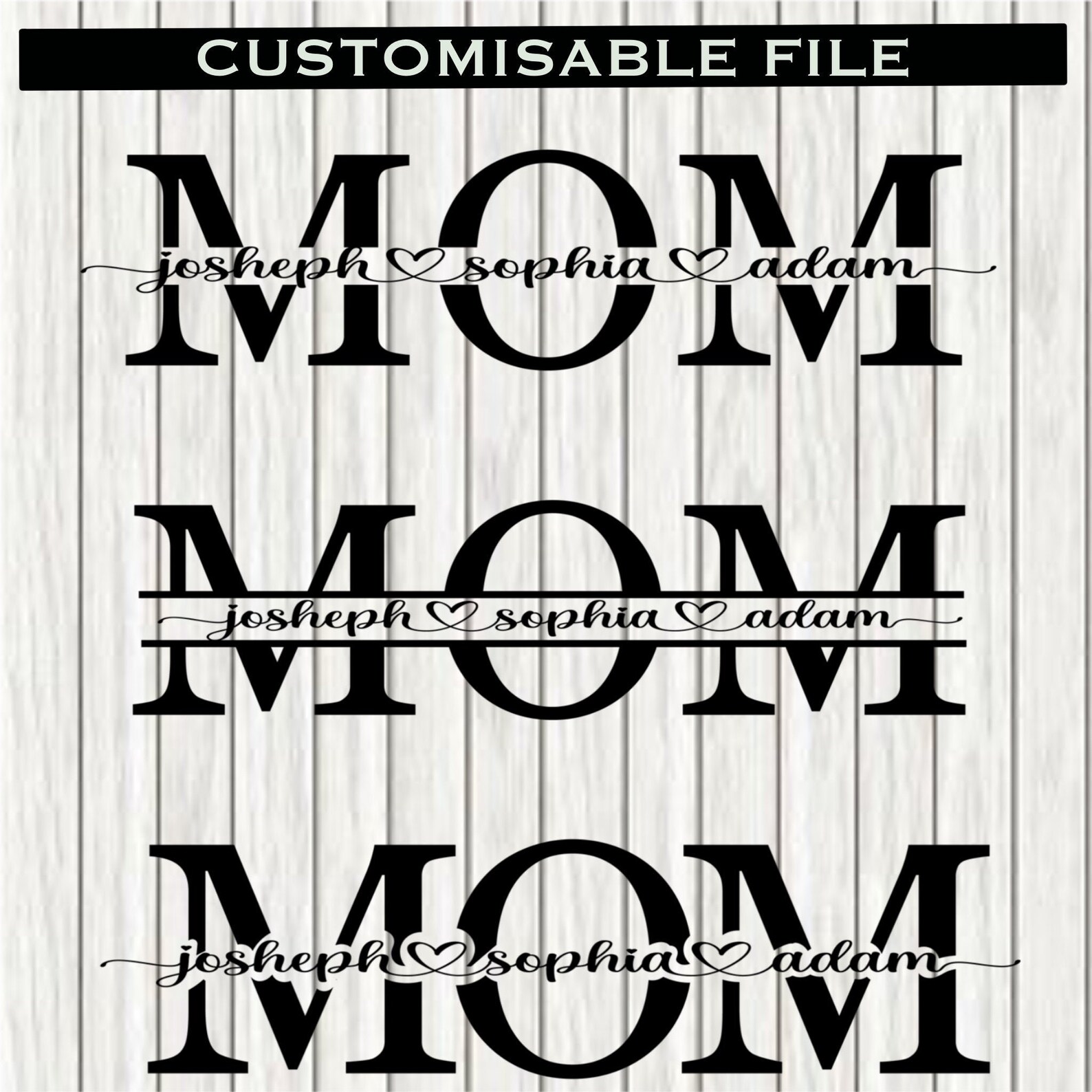 Download Custom mom monogram svg mom split monogram svg Mothers | Etsy