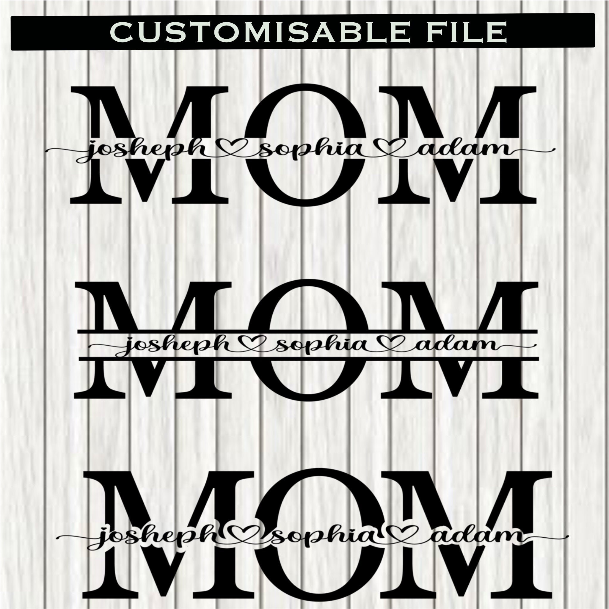 Download Custom mom monogram svg mom split monogram svg Mothers | Etsy