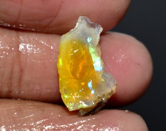 3.80 Carat ETHIOPIAN OPAL ROUGH A One Quality 100% Natural Ethiopian Opal Raw 18x10x8 mm Fire Opal Rough Loose Opal Raw F 4504