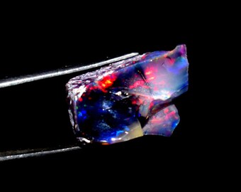 Black Ethiopian Opal Raw A One Quality 100% Natural Ethiopian Opal Rough Size 19x14x10 MM 11.60 Ct Opal Rough Fire Opal Raw F 4861