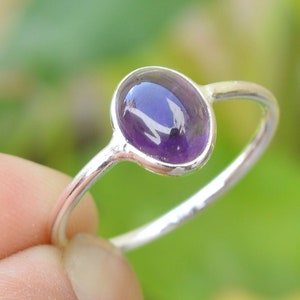 Natural Amethyst Ring, Purple Gemstone Ring, 925 Silver Rings, Statement Rings, Purple Amethyst Ring, Handmade Ring, Amethyst Jewelry.