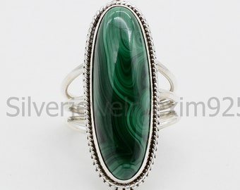 Malachite green ring adjustable Big green stone rings armenian handmade jewelry bague vert malachite Malachitgr\u00fcner Ring malachiet groene