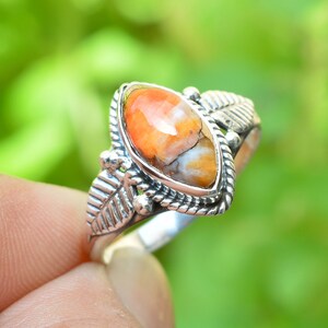 Oyster Copper Turquoise Ring: Handmade 925 Sterling Silver Boho Statement Ring