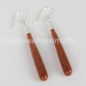 Bruine goudsteenoorbellen, edelsteenoorbellen, hangoorbellen, 925 sterlingzilveren sieraden, huwelijkscadeau, oorbellen voor haar, sierlijke cadeaus