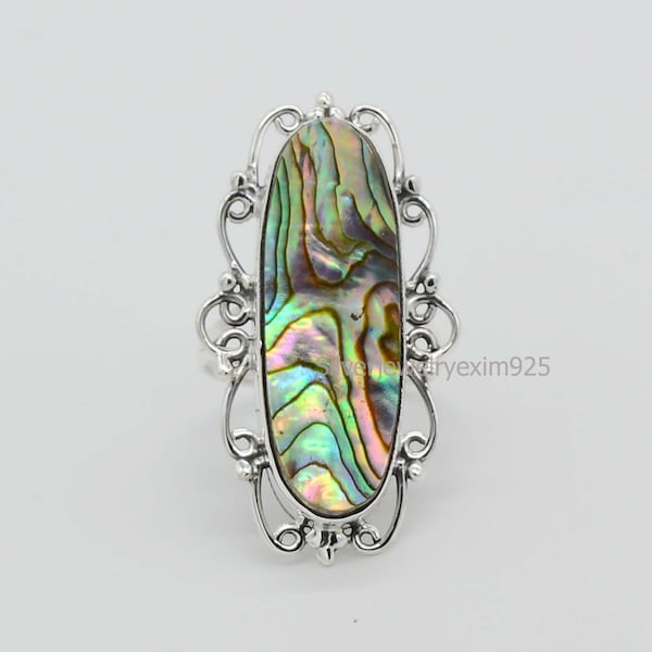Abalone Wedding Ring Etsy