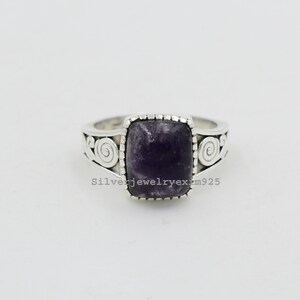 Genuine Lepidolite Ring, Gemstone Ring, Handmade Rings, Wedding Ring, Lepidolite Ring, Rings For Her, Gemstone Rings, Statement Rings