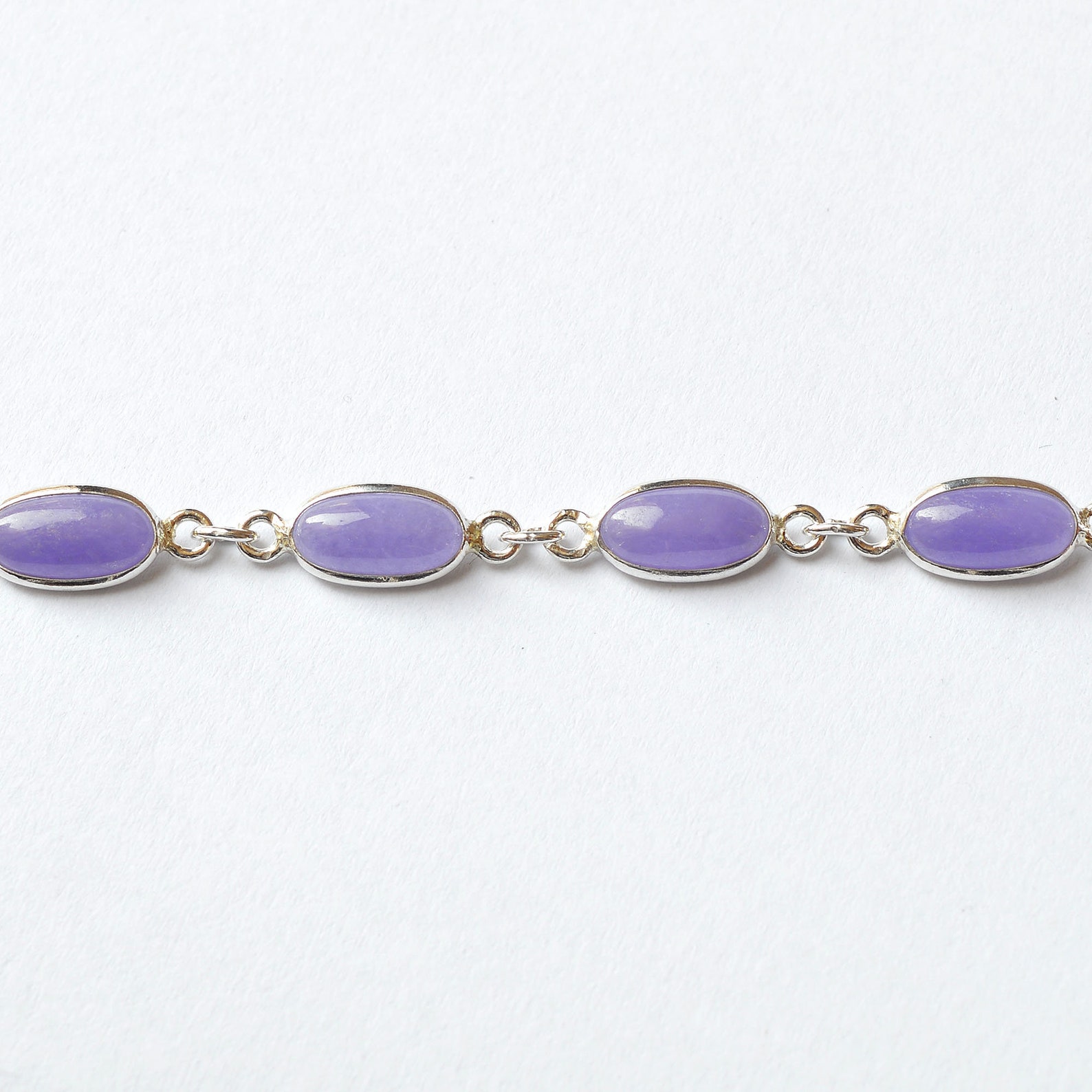 Burmese Purple Jade Bracelet 925 Sterling Silver Bracelet | Etsy