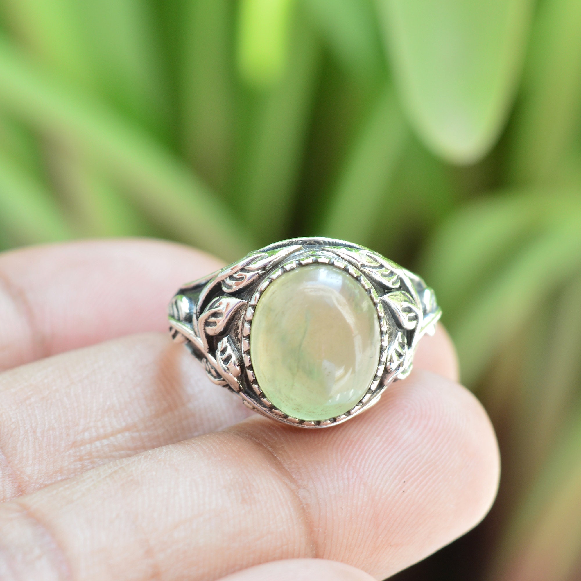 Prehnite Gemstone & Mix Design 925 Sterling silver Overlay Rings Wholesale Lot Prehnite Gemstone & Mix Design 925 Sterling silver Overlay Rings Wholesale Lot
