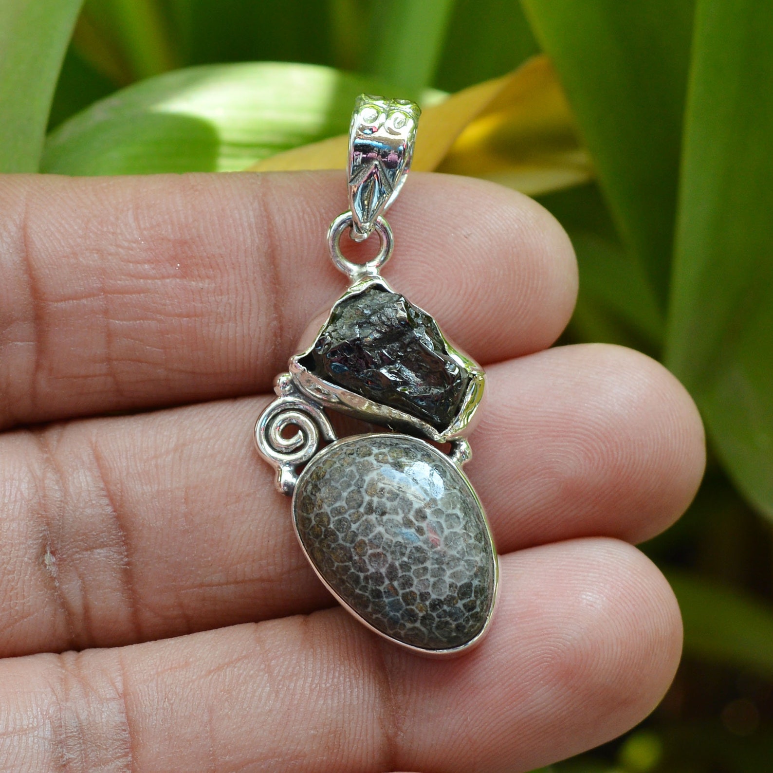 Black Coral Pendant Coral Pendant Jewelry 13x18 mm Fancy Etsy