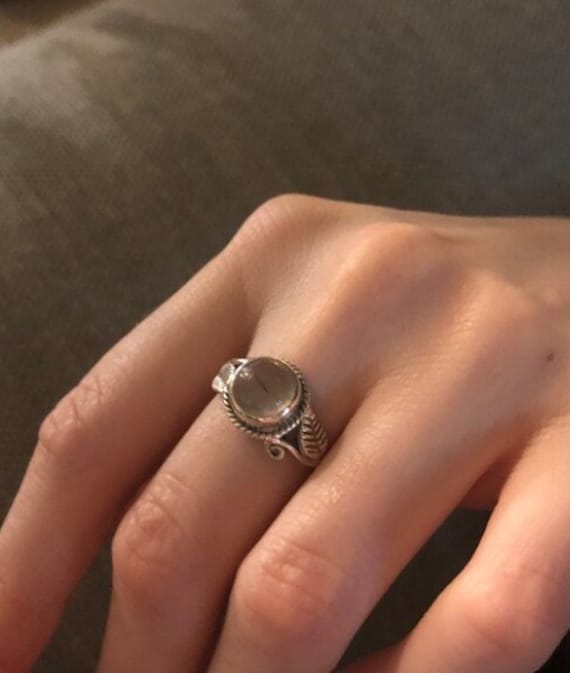 Buy Prehnite Sterling Silver Ring, Stone of Prophecy, Gift for Her 