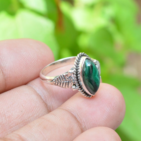 Green clearance malachite ring