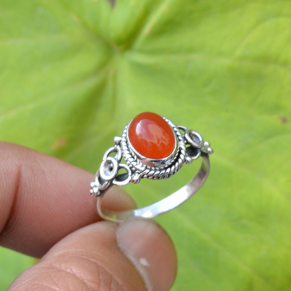 Red Onyx Ring 925 Sterling Silver Ring Oxidized Ring Fidget Rings Red Onyx Women Ring Gemstone Ring Gifts for Her Statement Jewelry Etsy