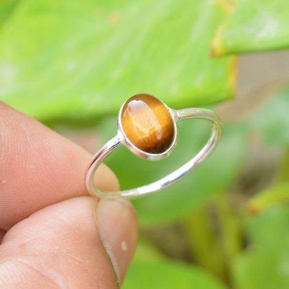 Sterling silver tiger eye ring online
